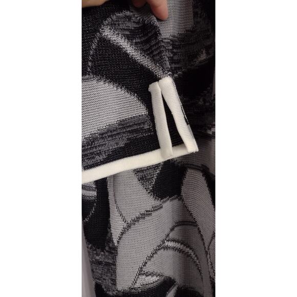 Misook knit cardigan sweater top 1X modern abstract print plus size - Picture 9 of 16